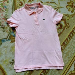 Lacoste Classic fit Women’s polo in pink size 38